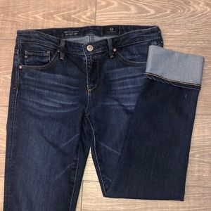 AG Slim Straight Cuffed Jeans